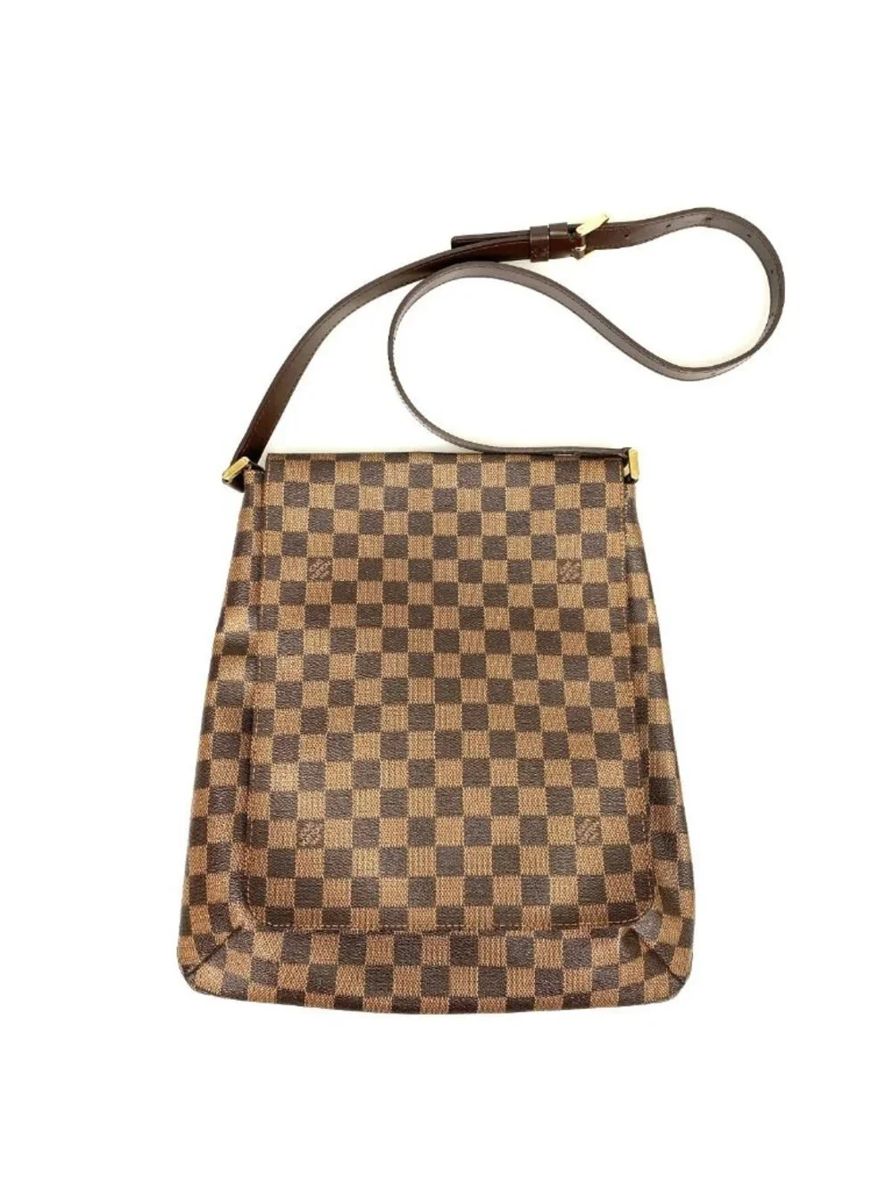 Louis Vuitton Damier Musette Shoulder Bag Brown